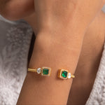 Bracelet Stellar Moissanite Silver Open Bracelet