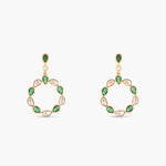 Earrings Midnight Blossom Moissanite Silver Drop Earrings