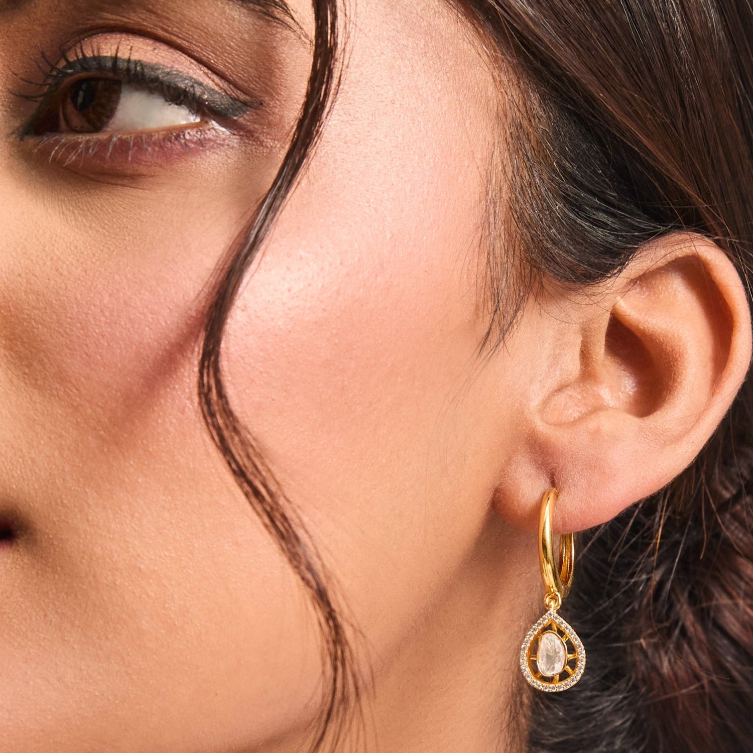 Earrings Lunar Glow Moissanite Silver Dangler Earrings