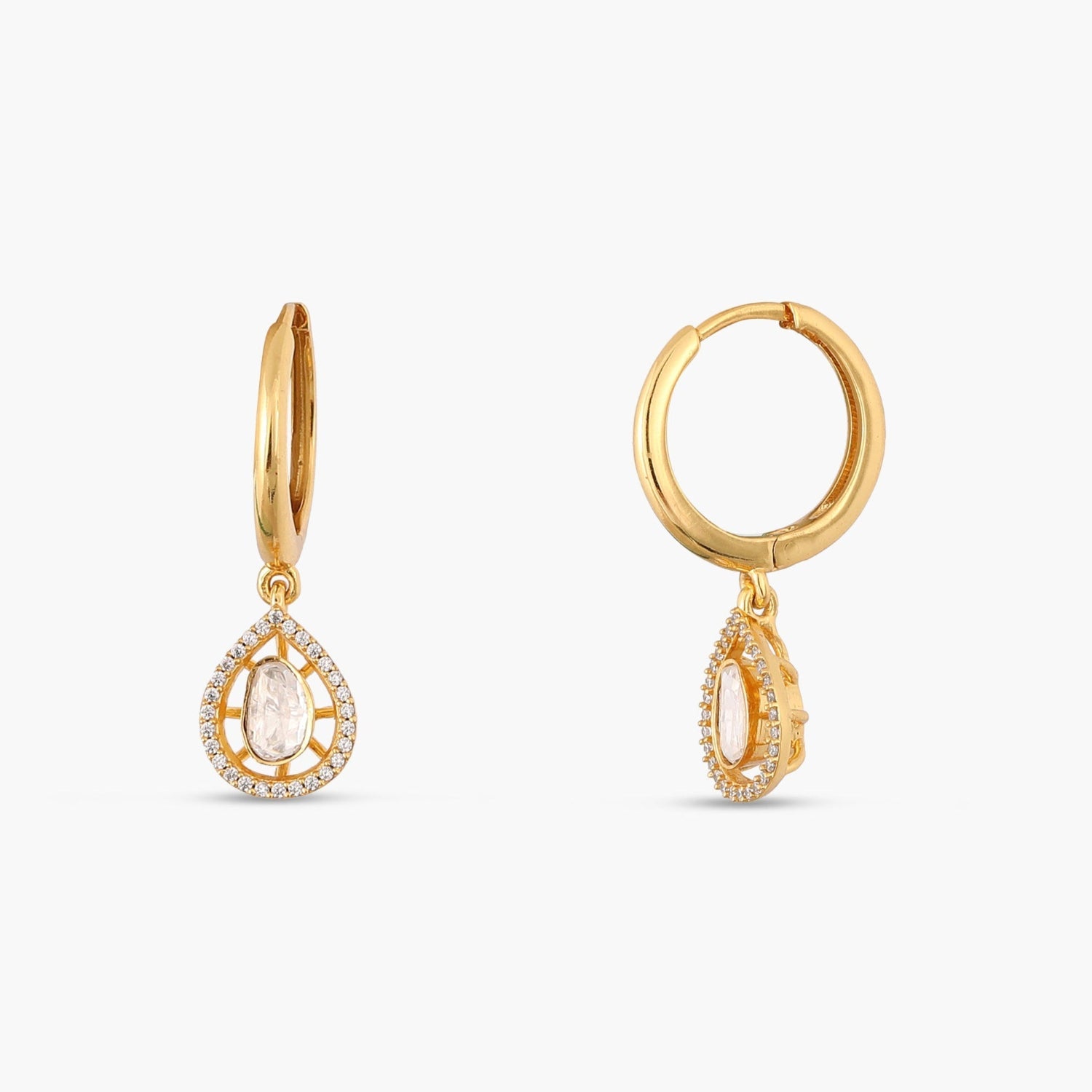 Earrings Lunar Glow Moissanite Silver Dangler Earrings