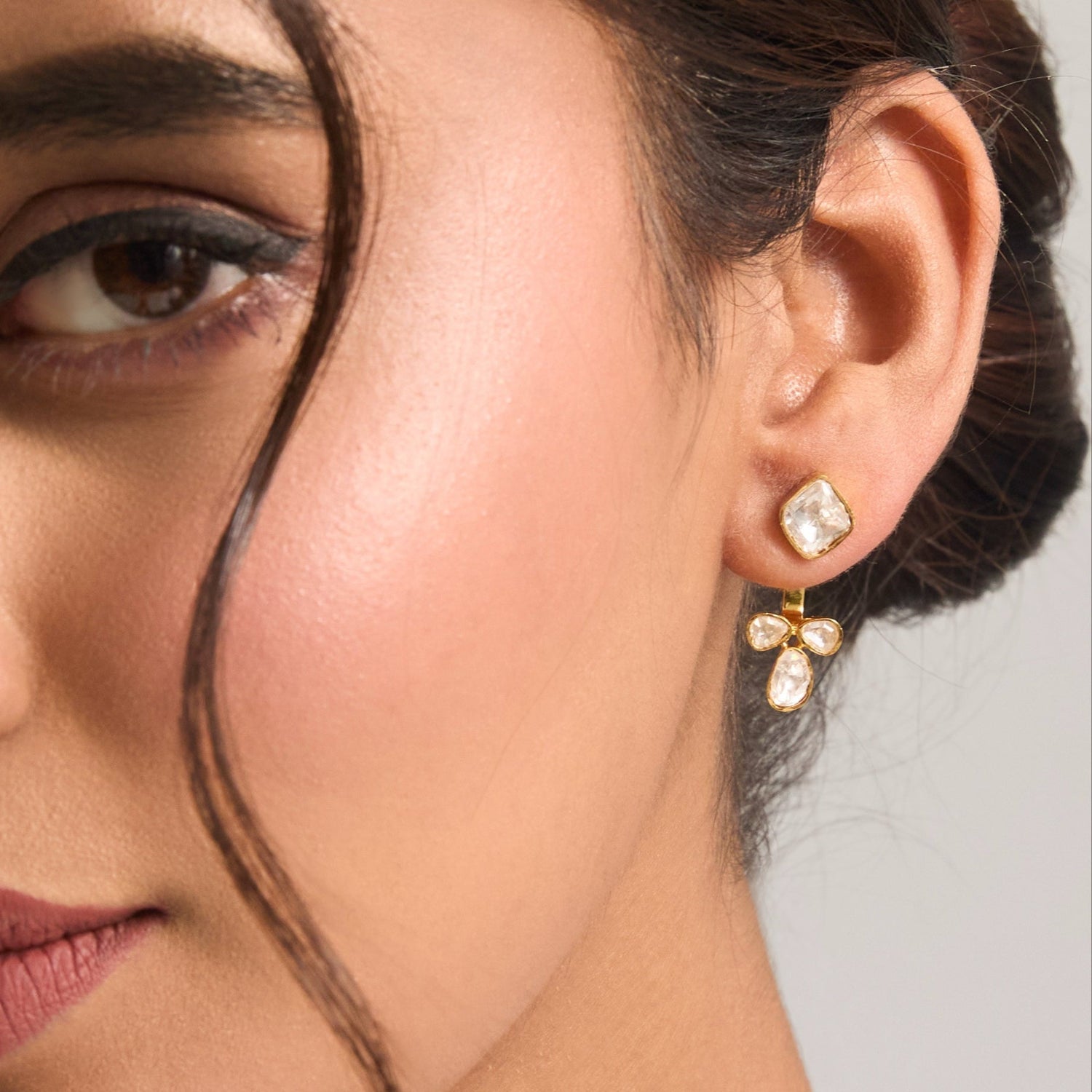 Earrings Moonbeam Moissanite Silver Jacket Earrings