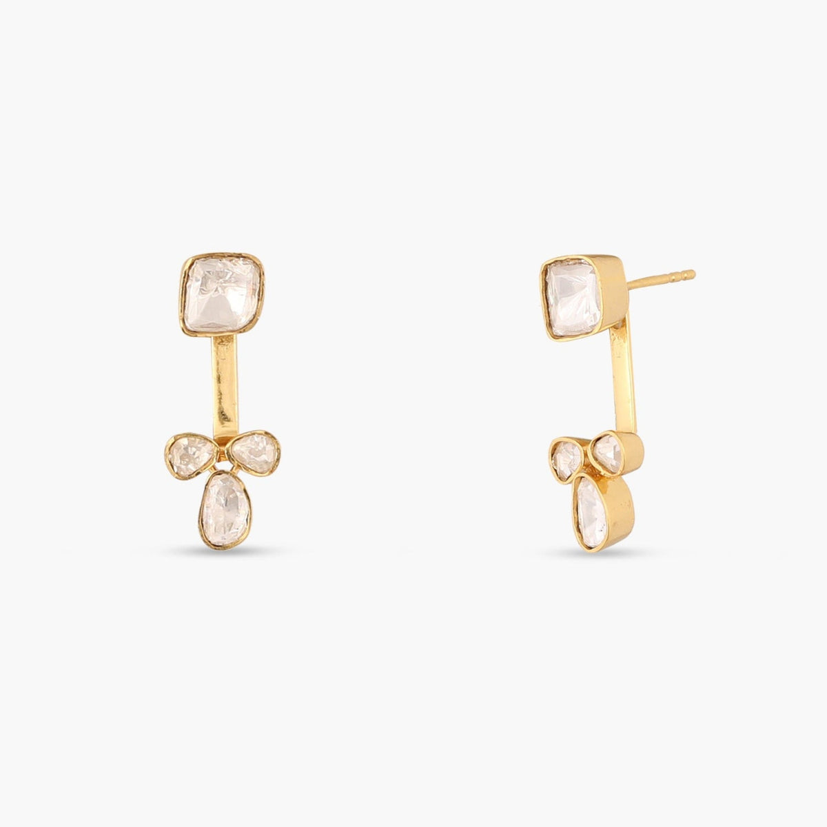 Earrings Moonbeam Moissanite Silver Jacket Earrings