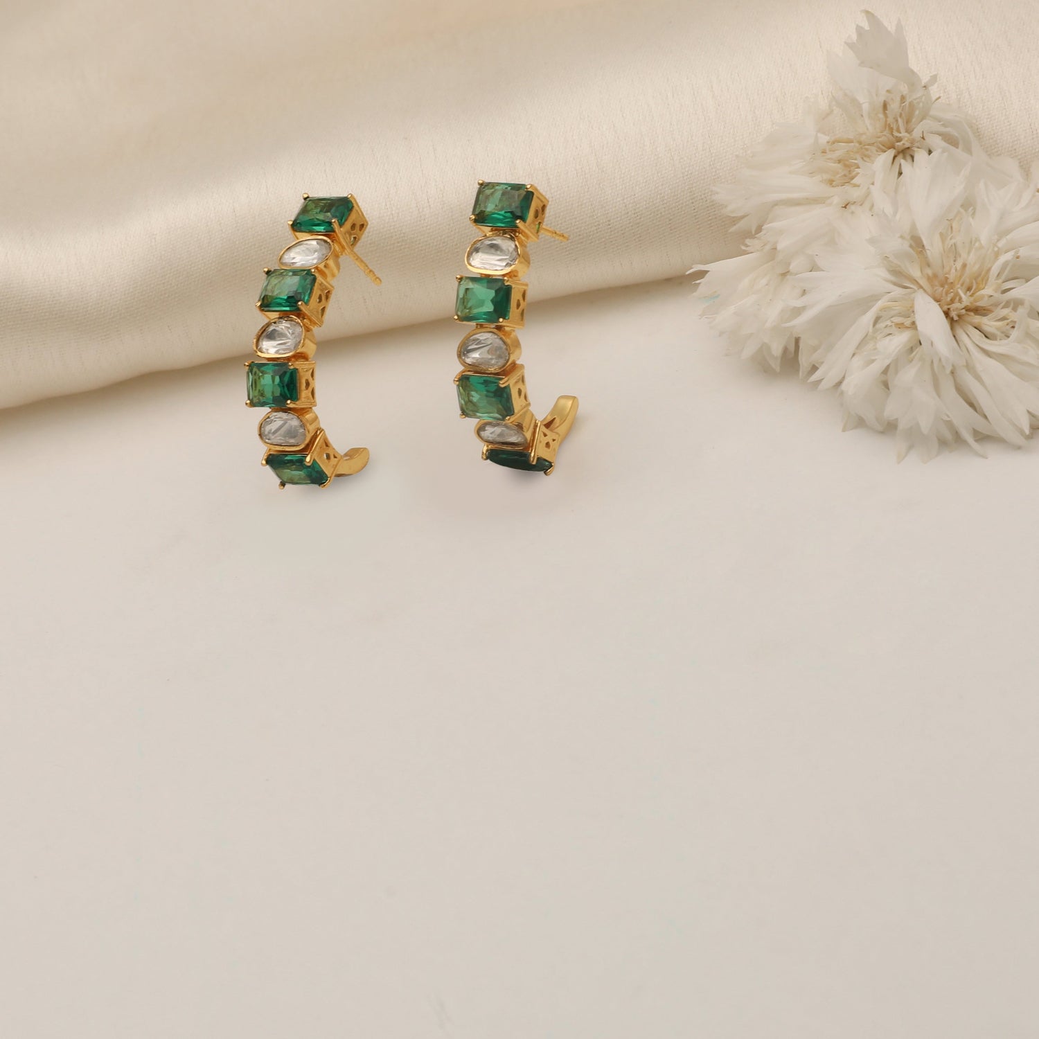 Earrings Glint Moissanite Silver Hoop Earrings