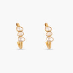 Earrings Shooting Star Moissanite Silver Half Hoop Earrings