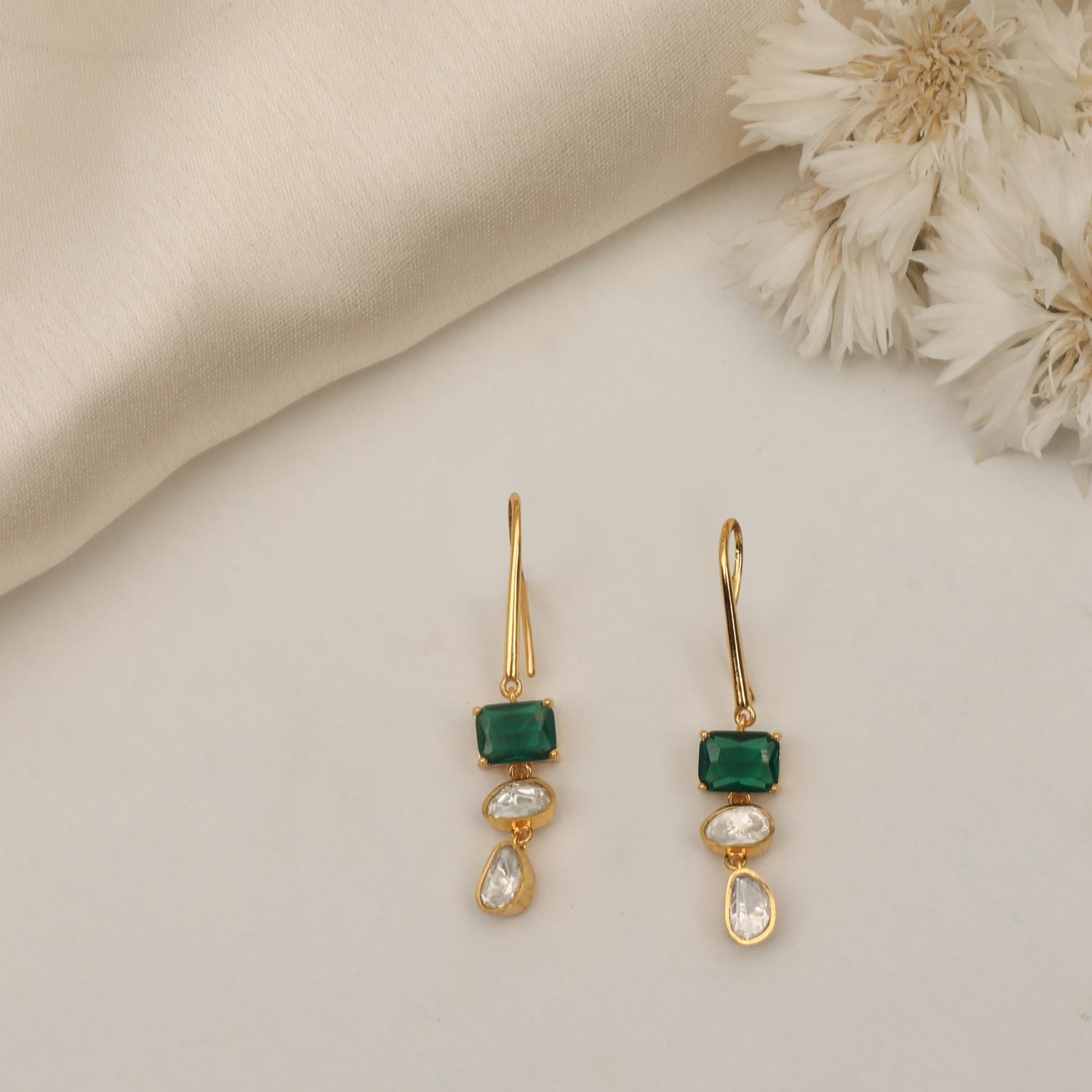 Earrings Galaxy Moissanite Silver Dangler Earrings