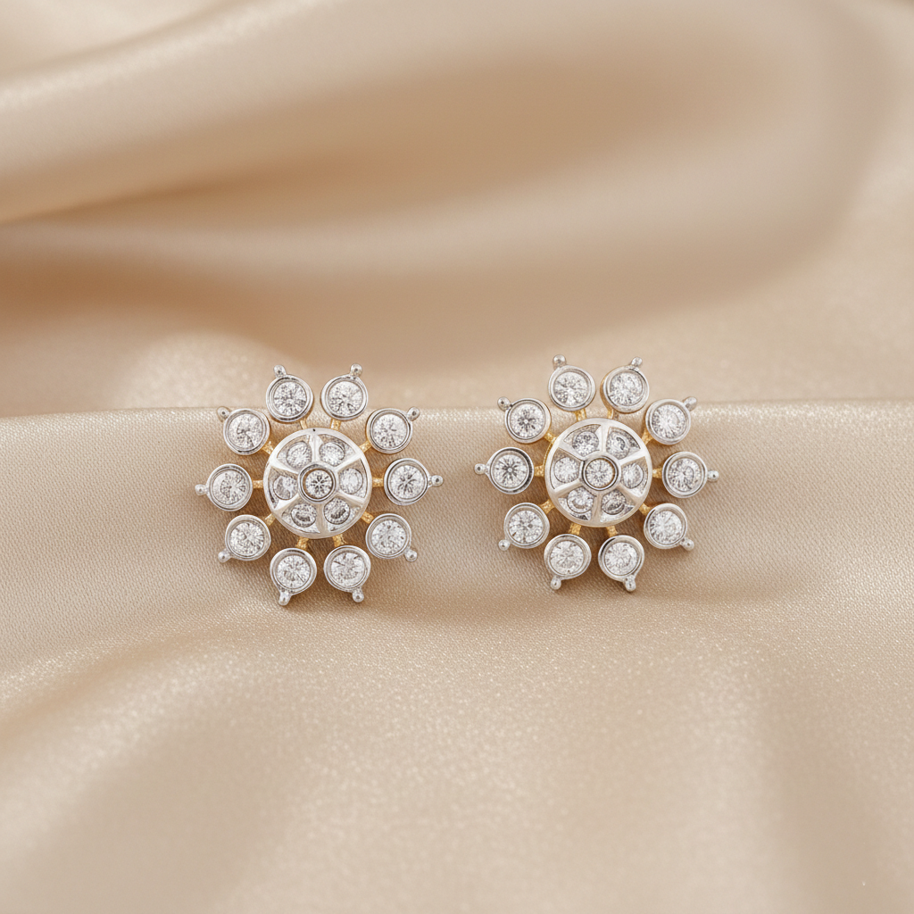 Aurora CZ Silver Studs
