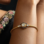 Bracelet Blue Aura Moissanite Silver Bracelet