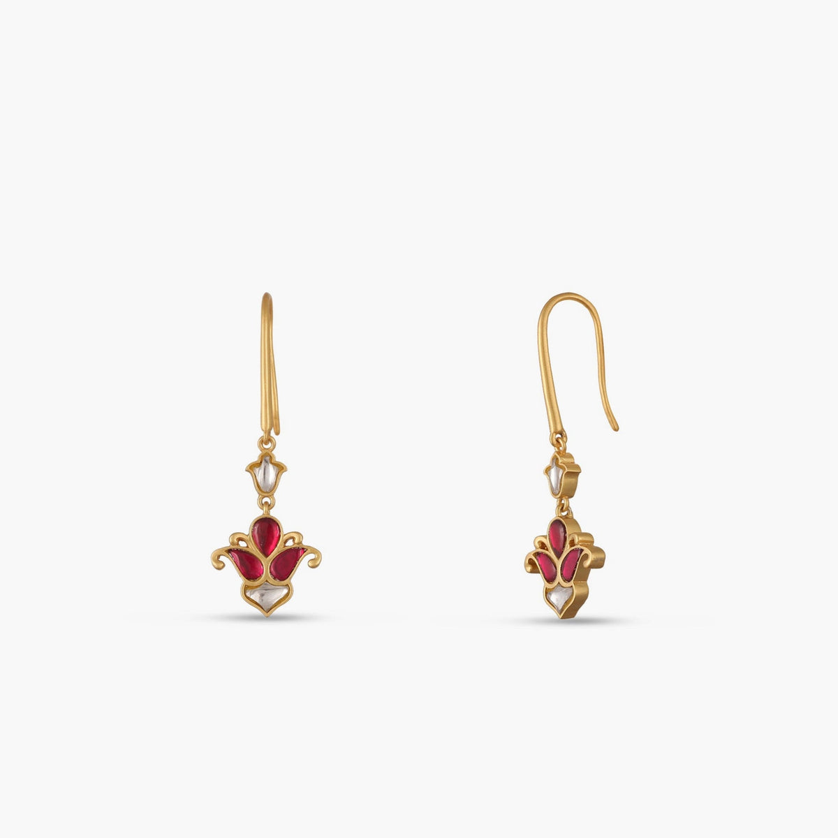 Earrings Malati Jadau Silver Drop Earrings