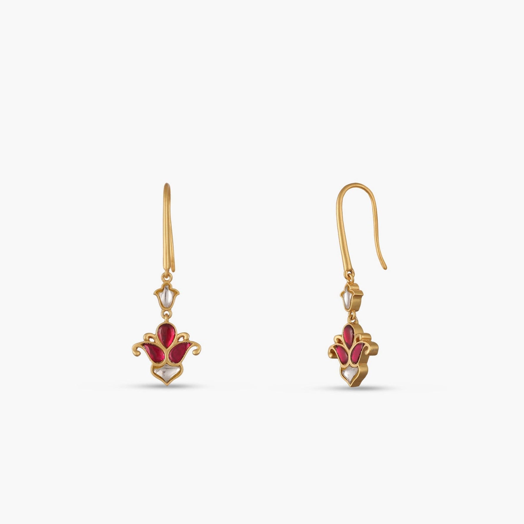 Earrings Malati Jadau Silver Drop Earrings