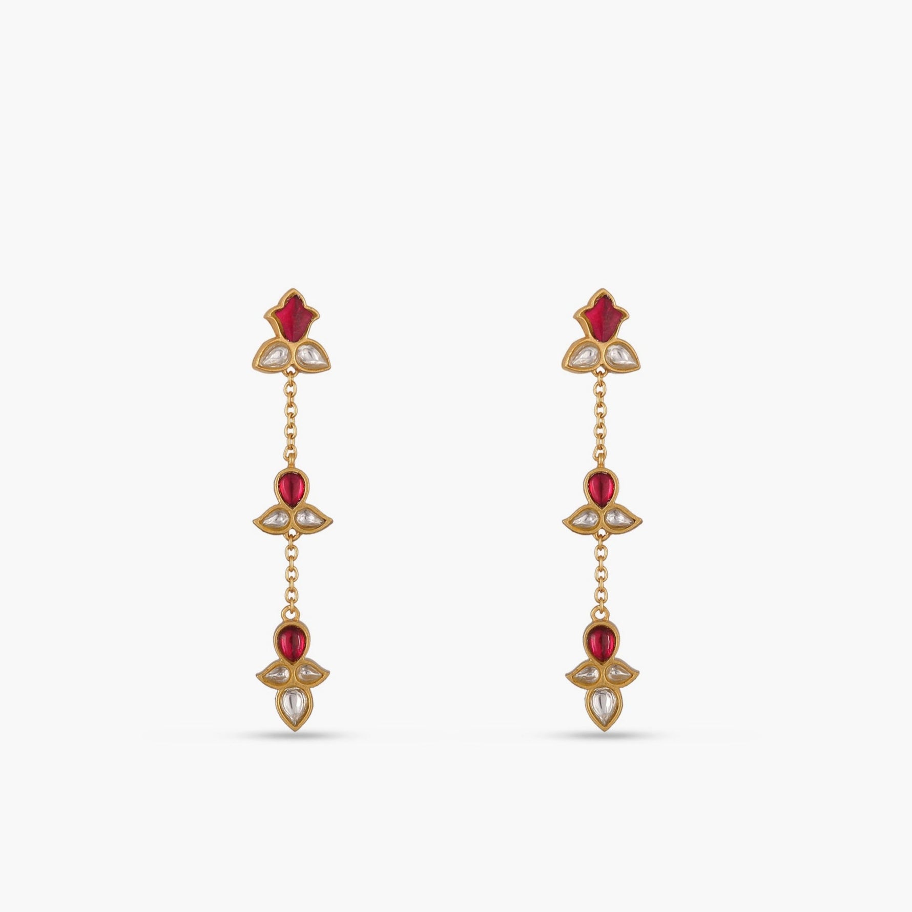 Earrings Rekha Jadau Silver Drop Earrings