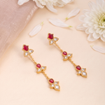 Earrings Rekha Jadau Silver Drop Earrings