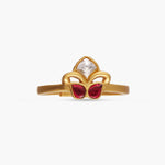 Finger Ring Pakhi Jadau Silver Ring