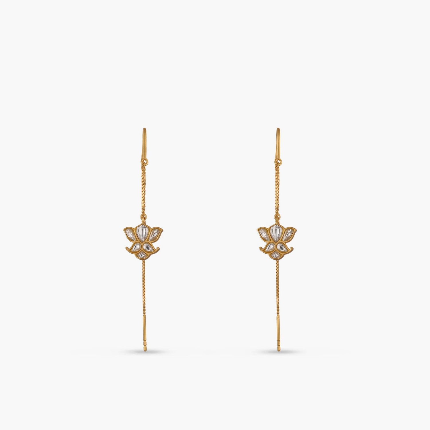 Earrings Sitara Jadau Silver Threader Earrings