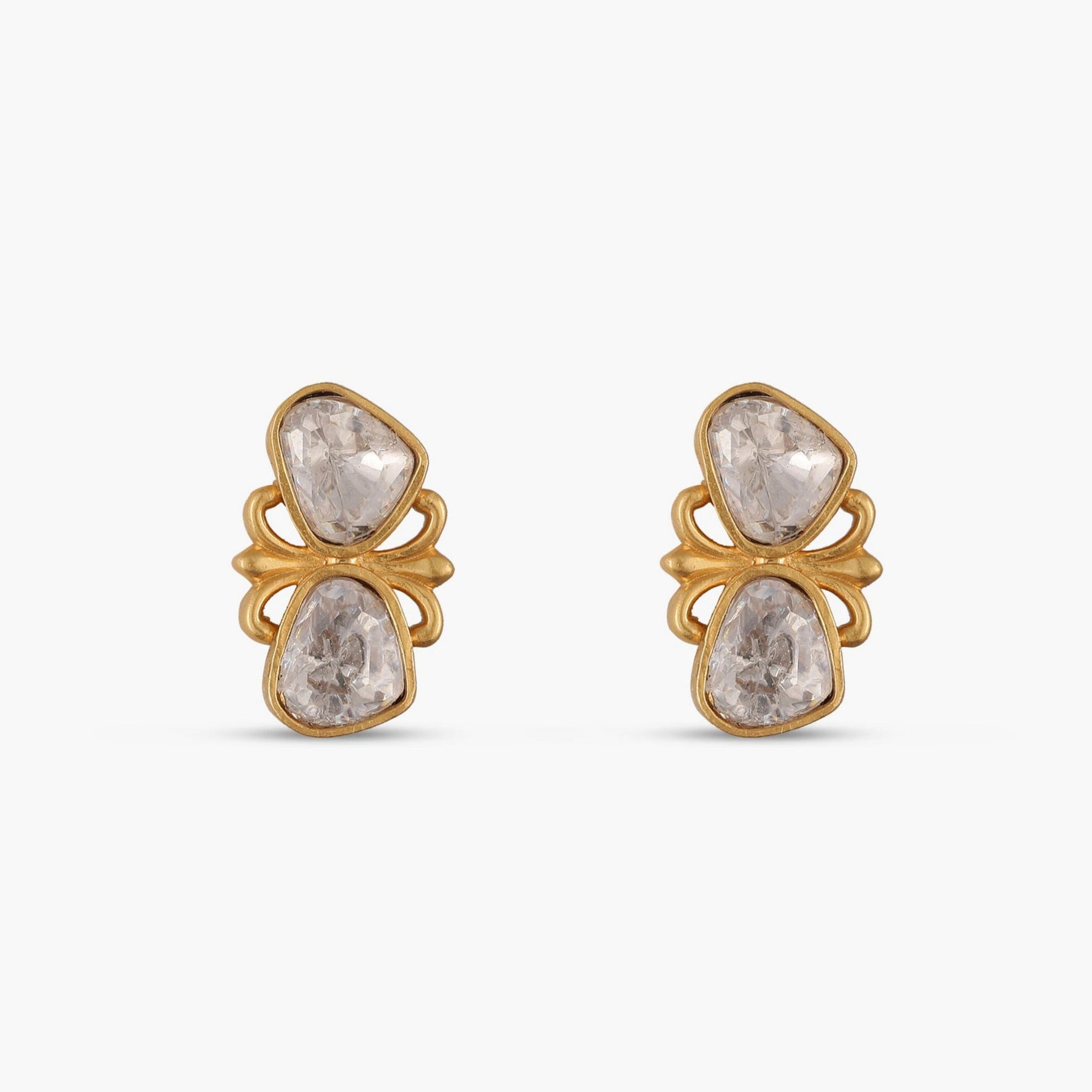 Earrings Shubhra Jadau Silver Stud Earrings