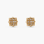 Earrings Kollam Jadau Silver Stud Earrings