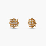 Earrings Kollam Jadau Silver Stud Earrings