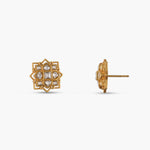 Earrings Kollam Jadau Silver Stud Earrings