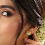 Earrings Kollam Jadau Silver Stud Earrings