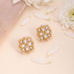 Earrings Moti Jadau Silver Stud Earrings
