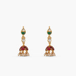 Earrings Tara Kempu Jadau Silver Jhumka Earrings