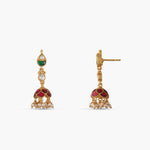 Earrings Tara Kempu Jadau Silver Jhumka Earrings