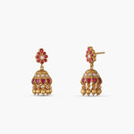 Earrings Mayur Kempu Jadau Silver Jhumka Earrings