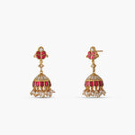 Earrings Kavya Kempu Jadau Silver Jhumka Earrings