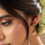 Earrings Kamal Kempu Jadau Silver Jhumka Earrings