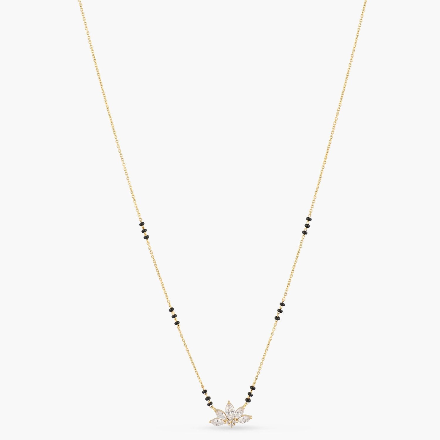 Necklace Blossom CZ Silver Mangalsutra