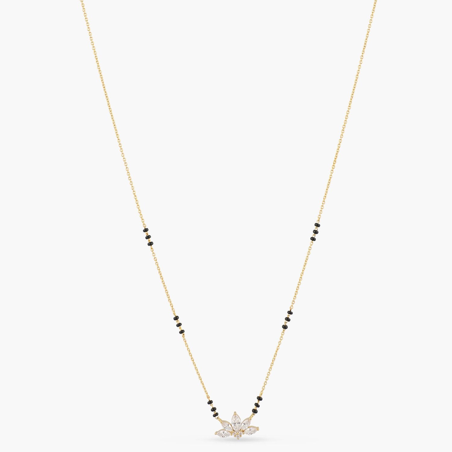 Blossom CZ Silver Mangalsutra 