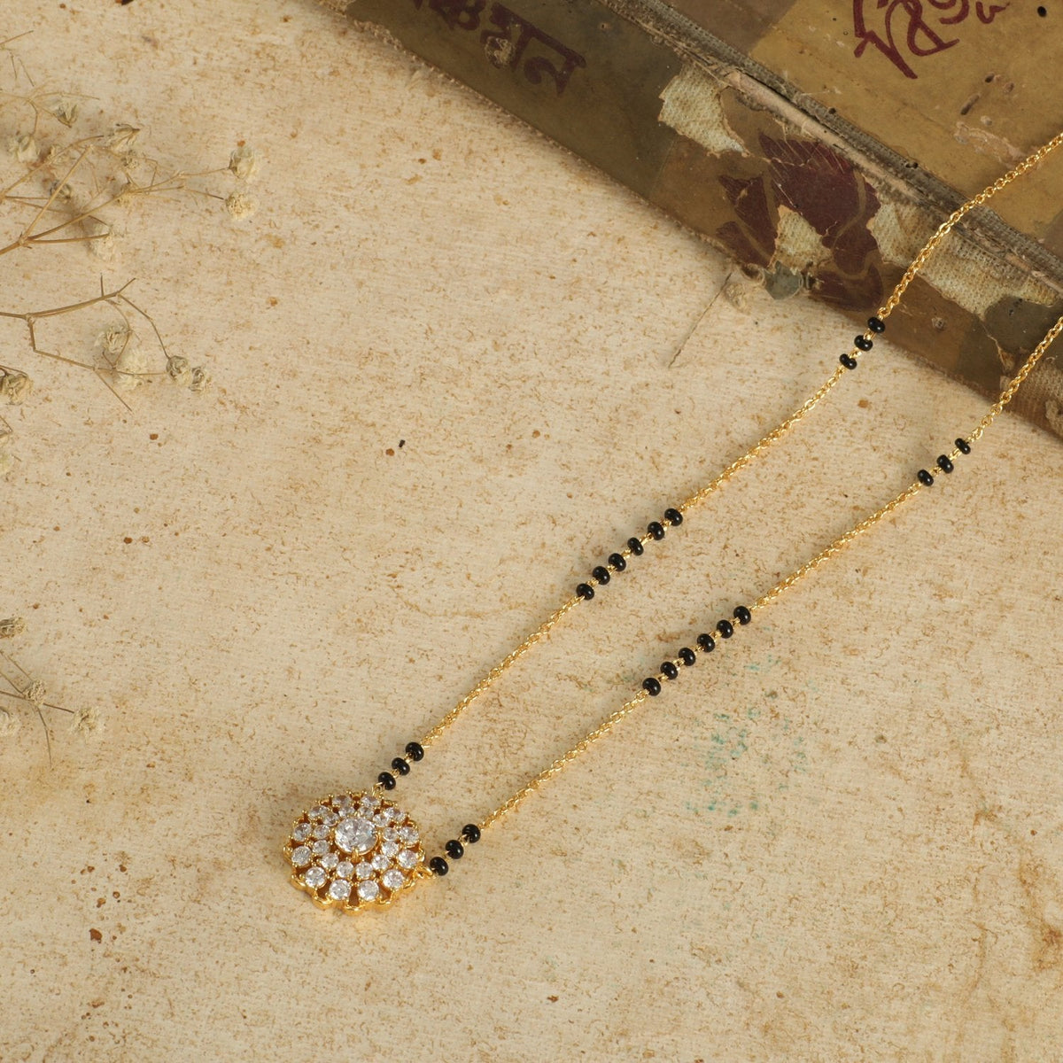 Necklace Mrinal CZ Silver Mangalsutra