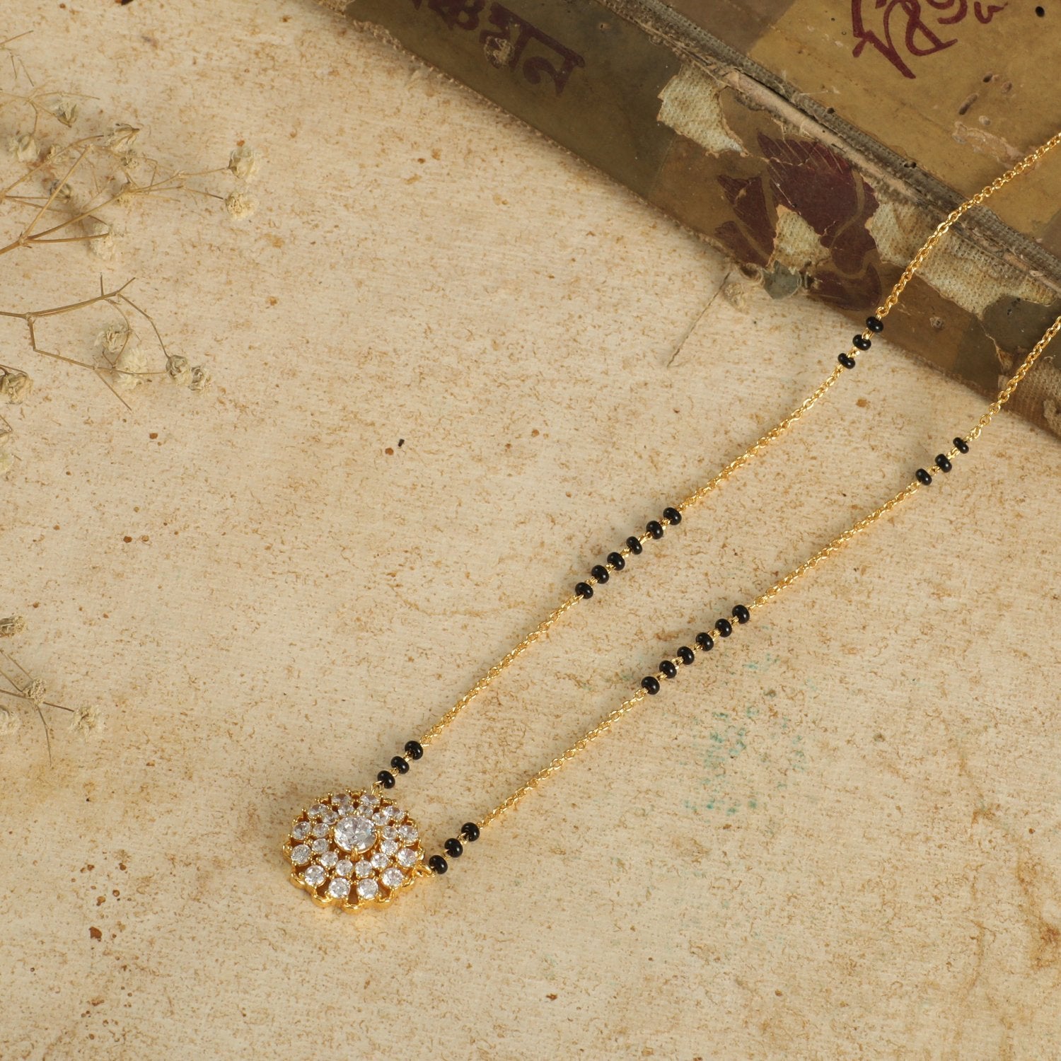Necklace Mrinal CZ Silver Mangalsutra