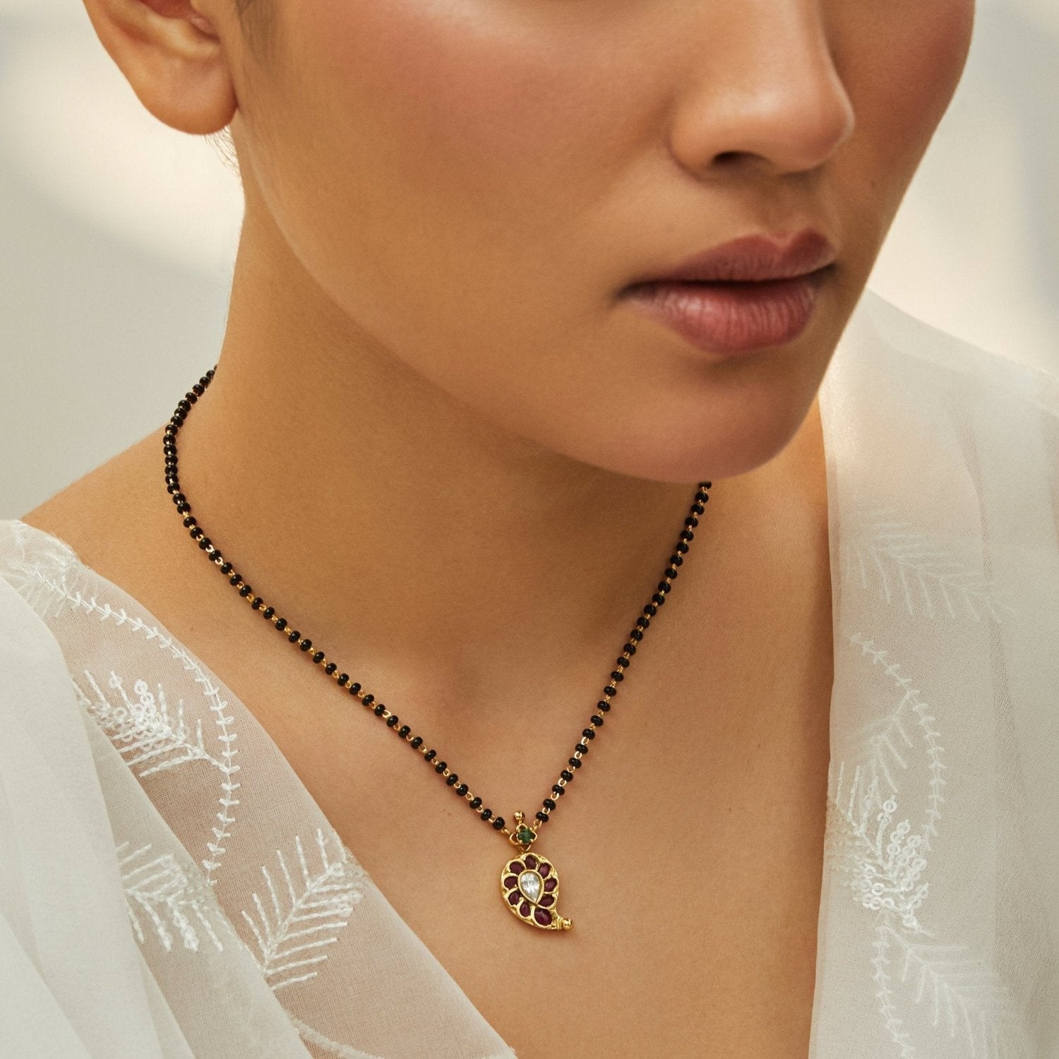 Necklace Keri Silver Mangalsutra