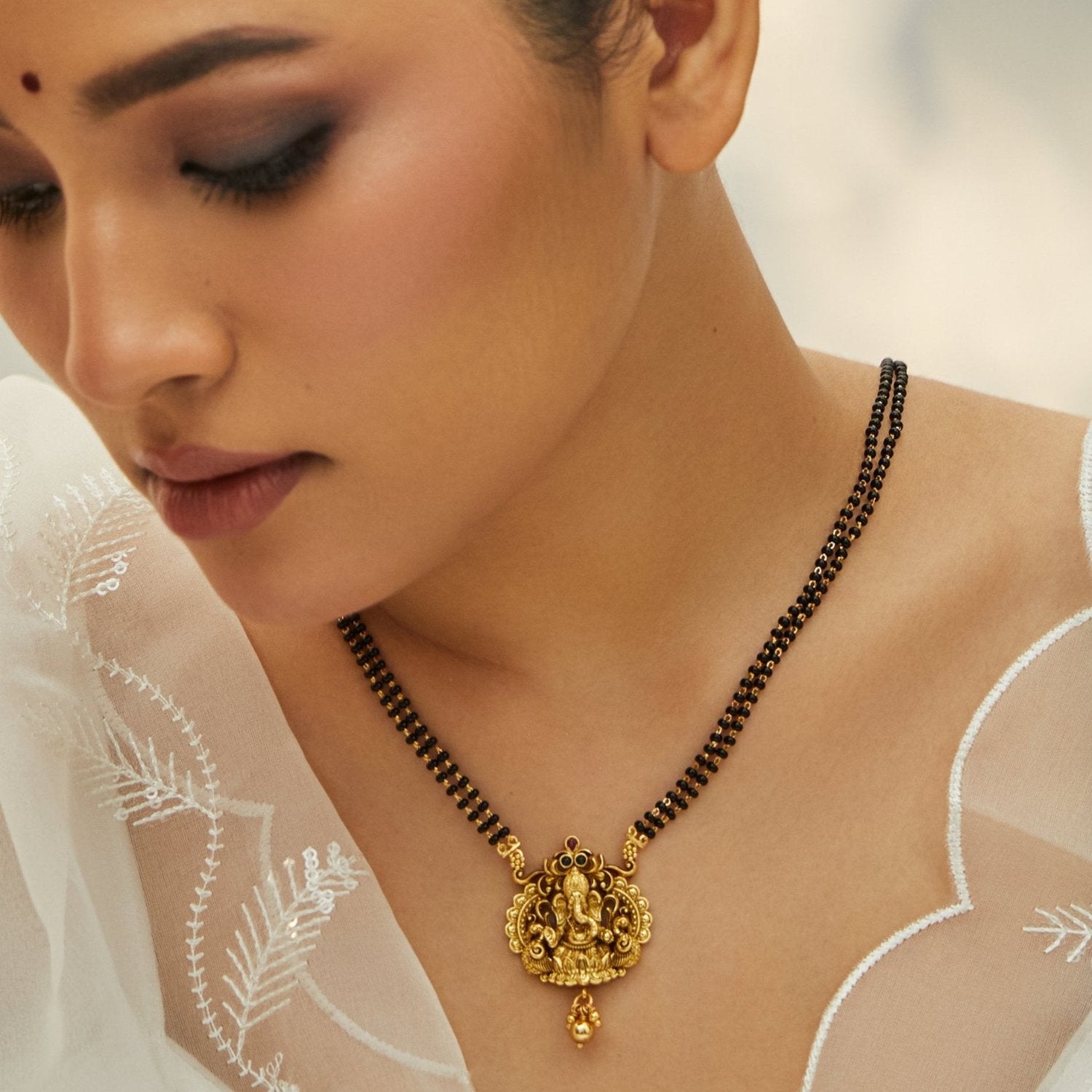Necklace Divine Vinayak Silver Mangalsutra