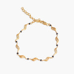 Wave Charm CZ Silver Mangalsutra Bracelet