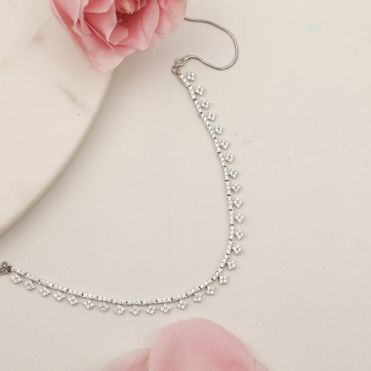 Necklaces Angelic CZ Silver Necklace