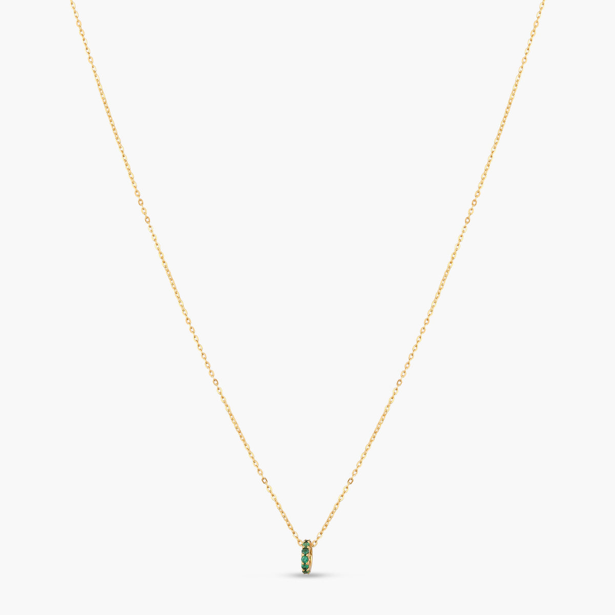 Pendants Circle of Love Green Silver Charm