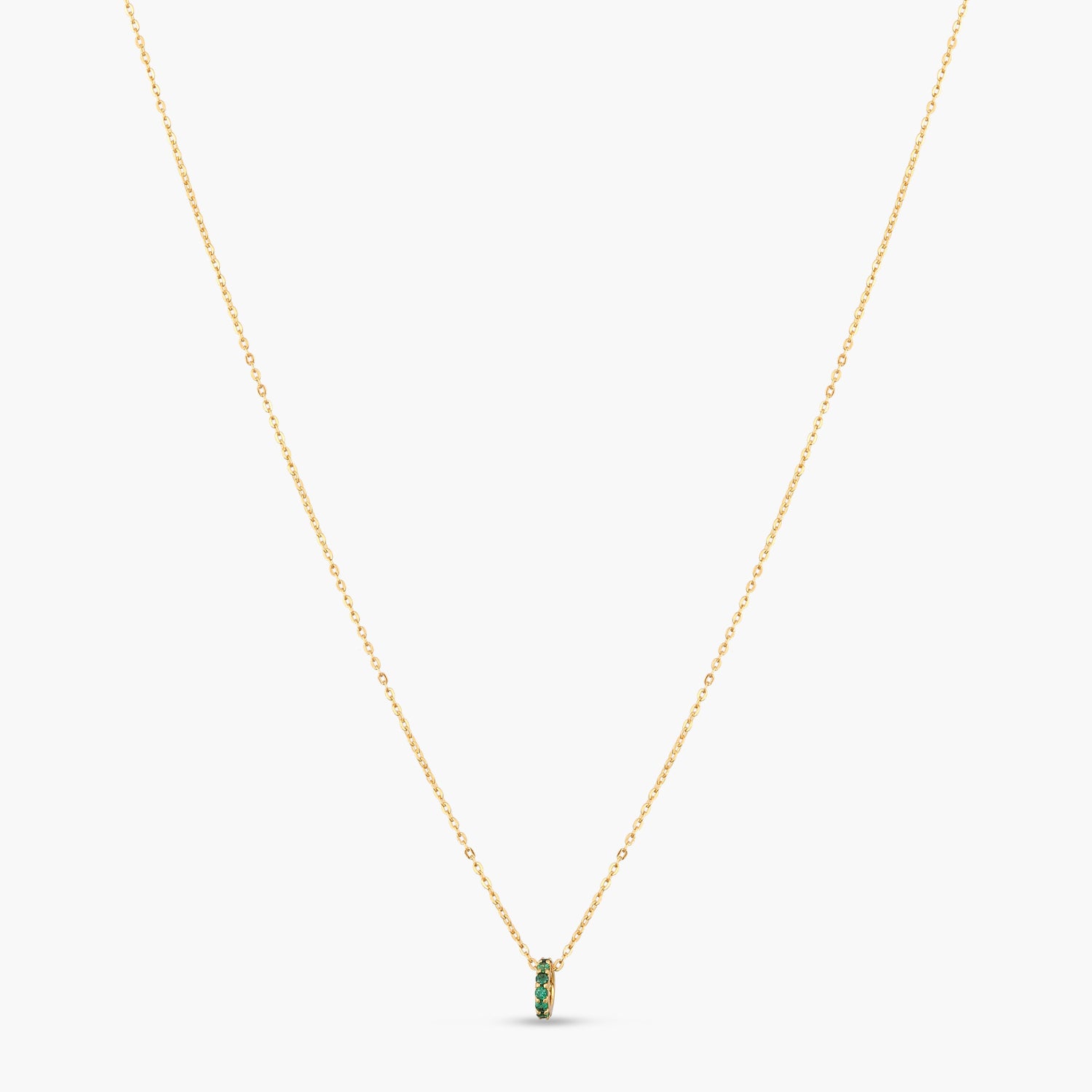 Pendants Circle of Love Green Silver Charm