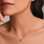 Pendants Circle of Love Green Silver Charm