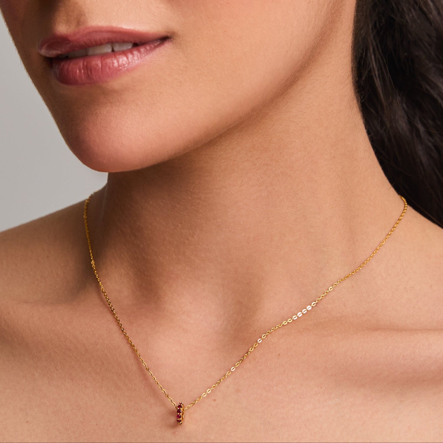 Pendants Circle of Love Red Silver Charm