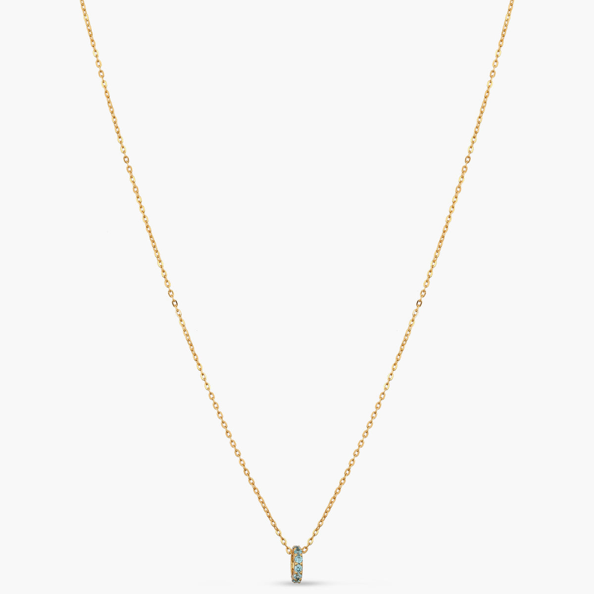 Circle of Love Aquamarine Silver Charm