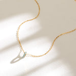 Pendants Circle of Love Aquamarine Silver Charm