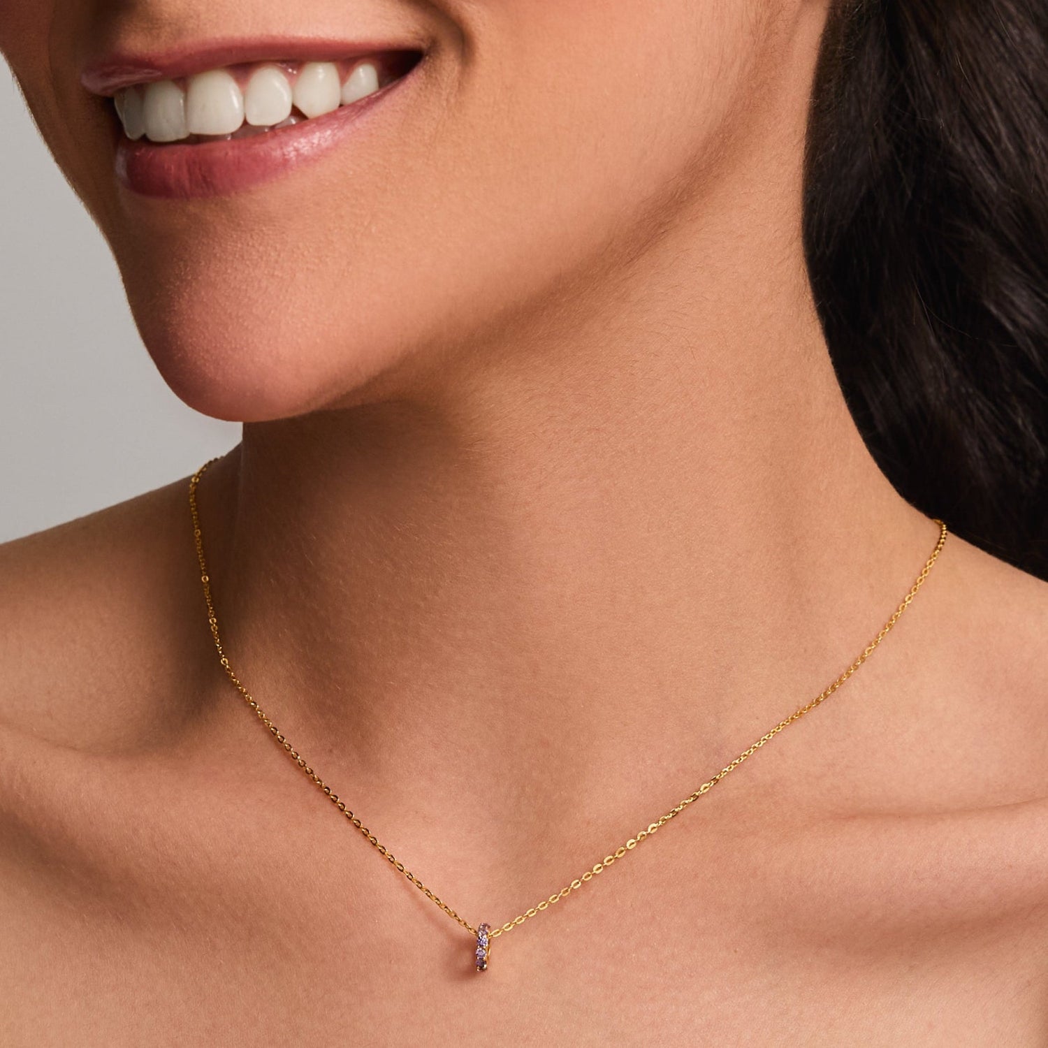 Pendants Circle of Love Amethyst Silver Charm