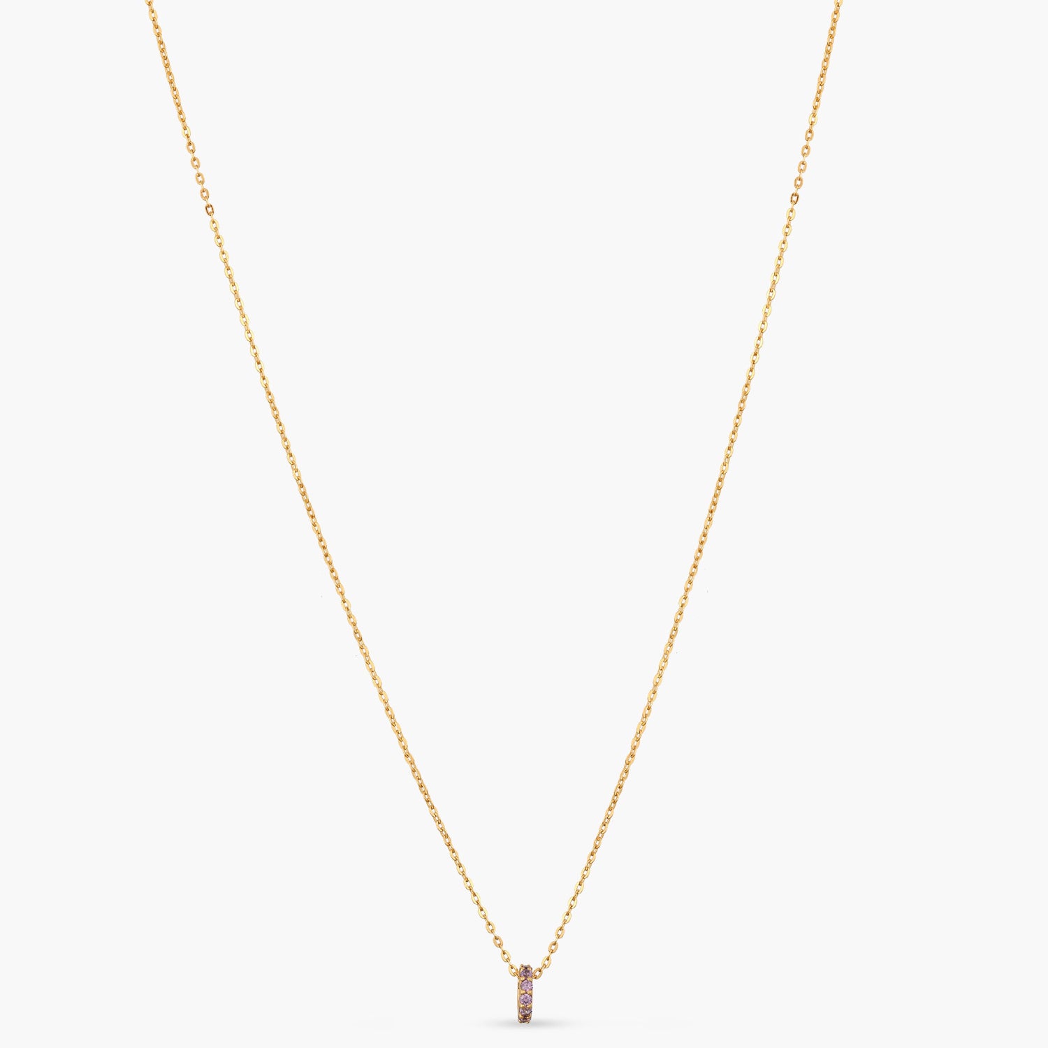 Pendants Circle of Love Amethyst Silver Charm