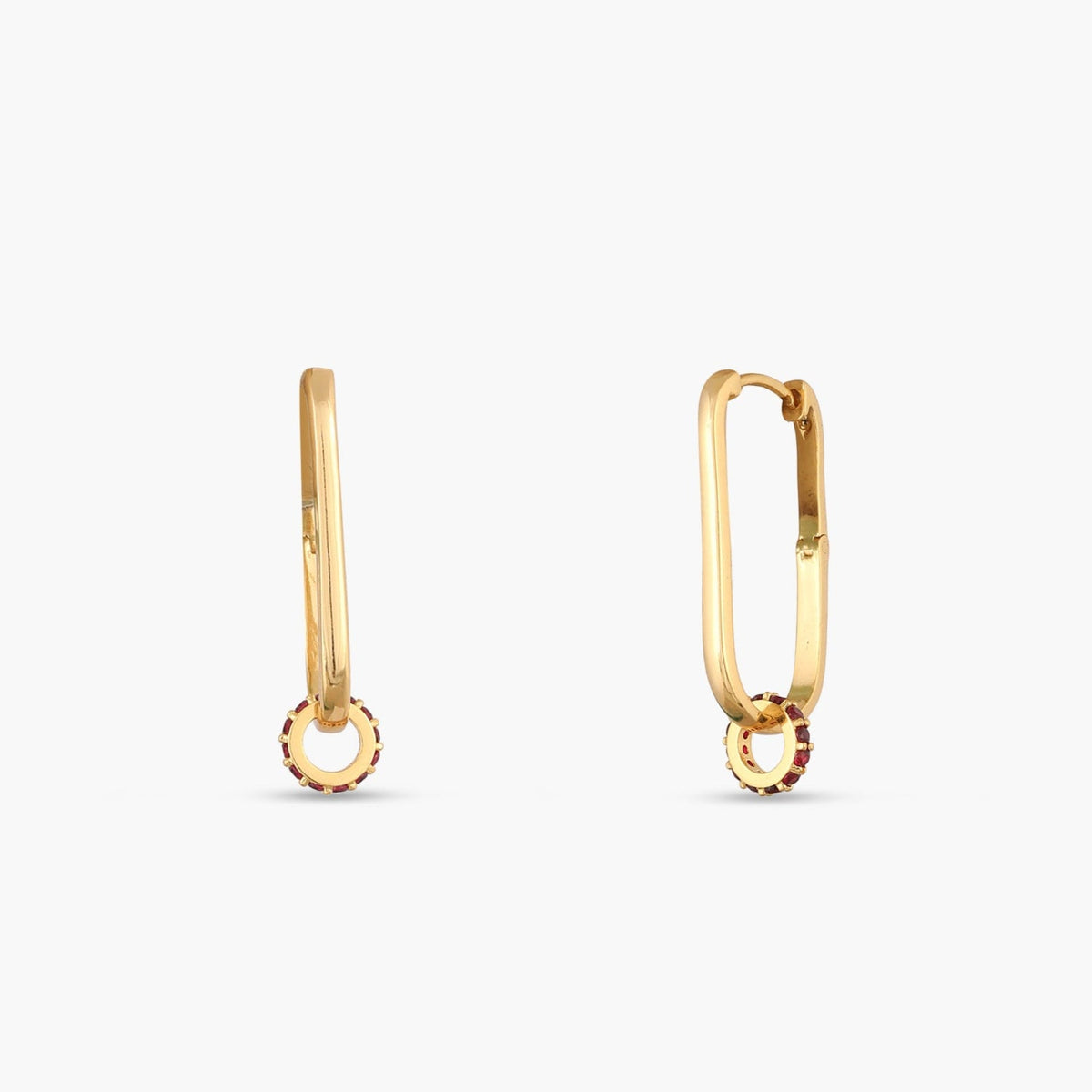 Pendants Circle of Love Red Silver Charm