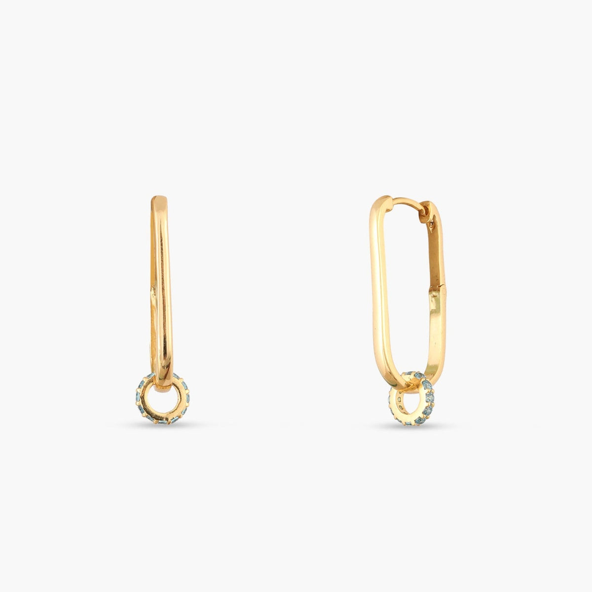 Pendants Circle of Love Aquamarine Silver Charm