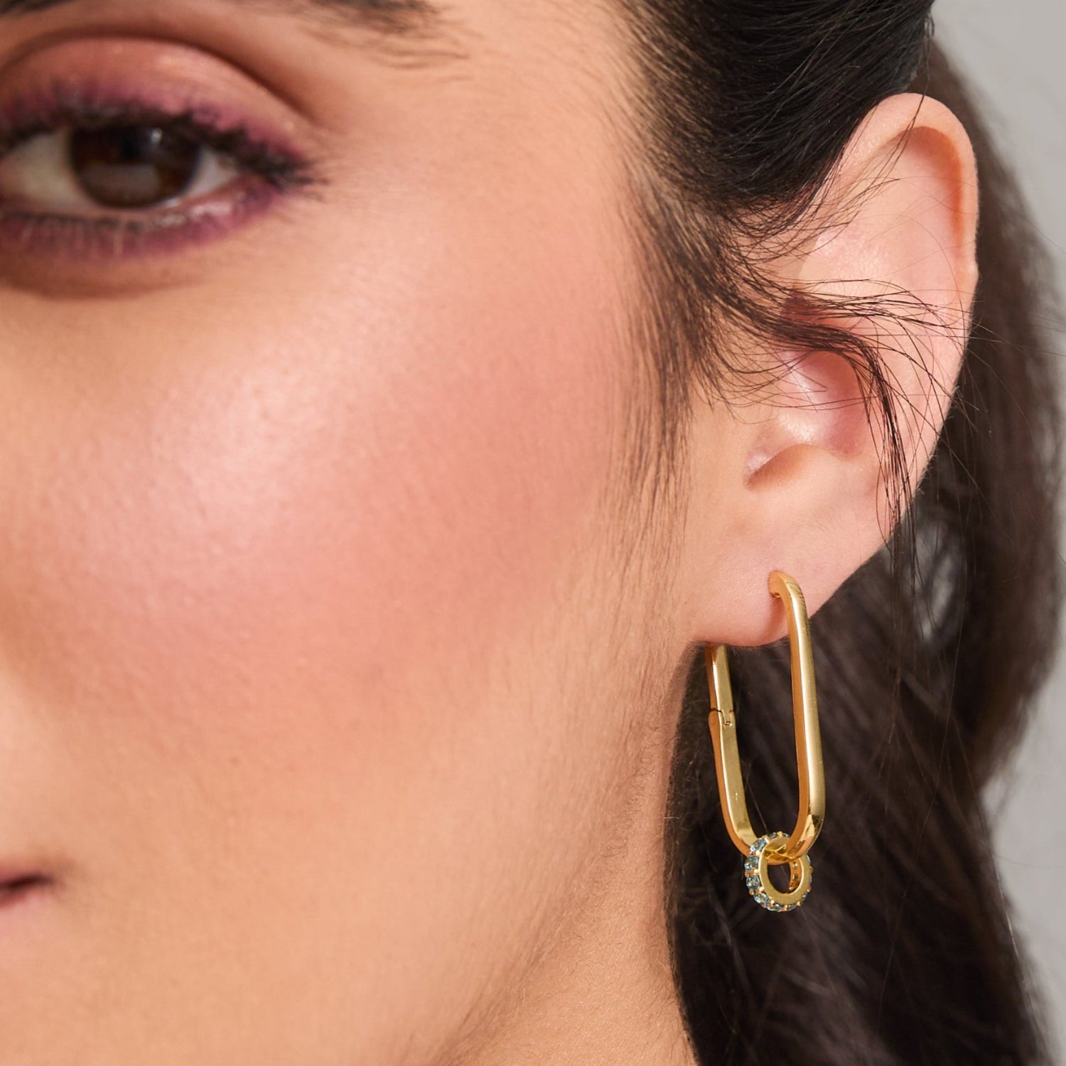 Pendants Circle of Love Aquamarine Silver Charm