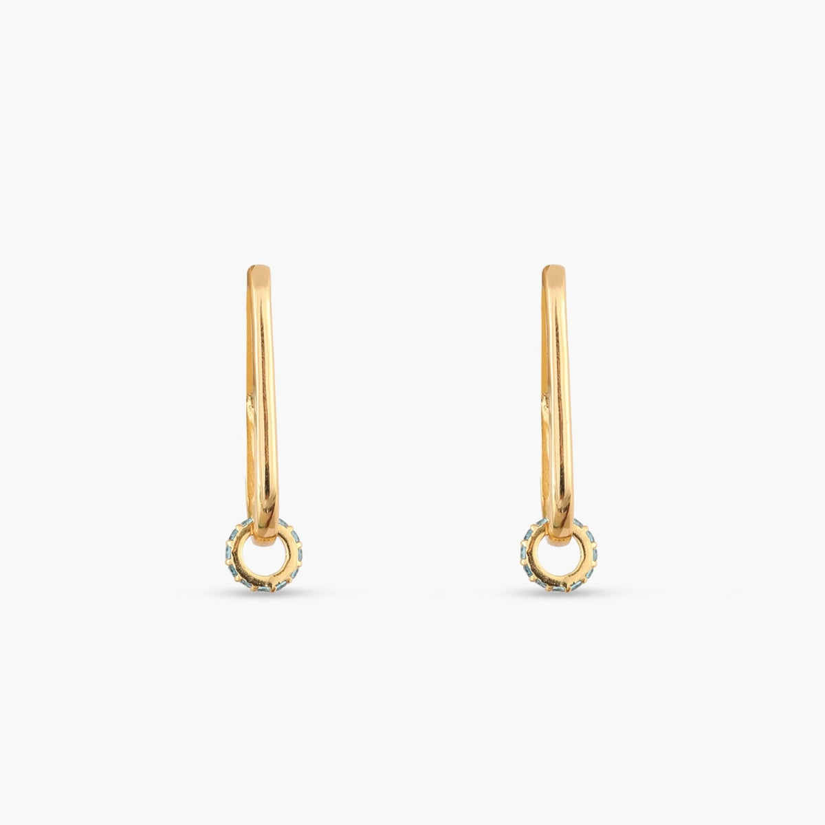 Pendants Circle of Love Aquamarine Silver Charm