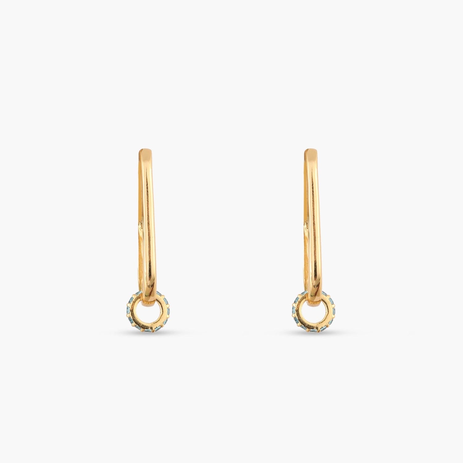 Pendants Circle of Love Aquamarine Silver Charm