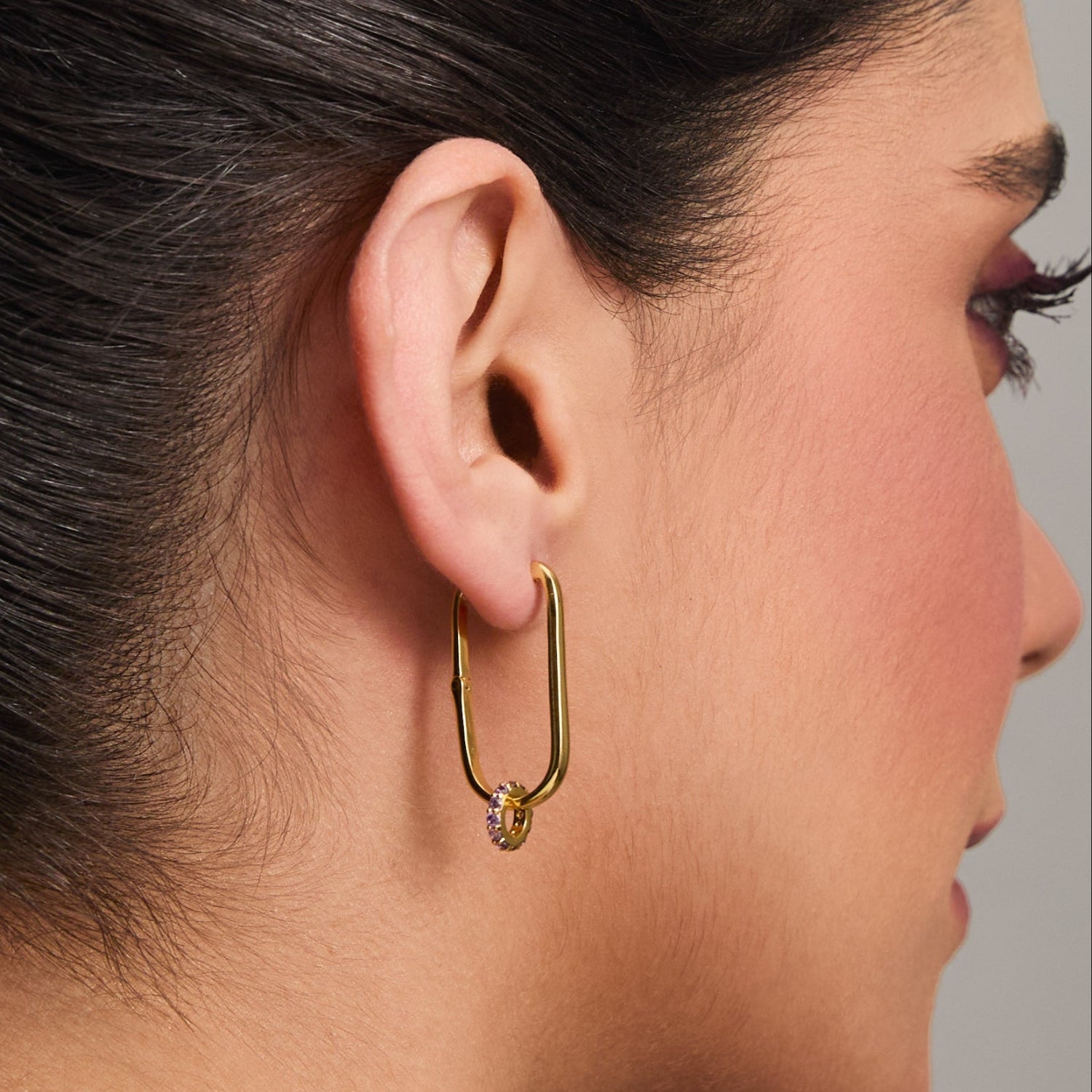 Pendants Circle of Love Amethyst Silver Charm